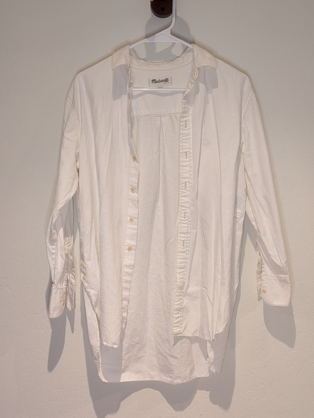 Madewell Off-White Button Front Shirt